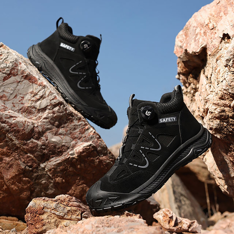 Lightweight Anti-smash Anti-puncture Breathable Insulated Safety Work Shoes With Steel Plate