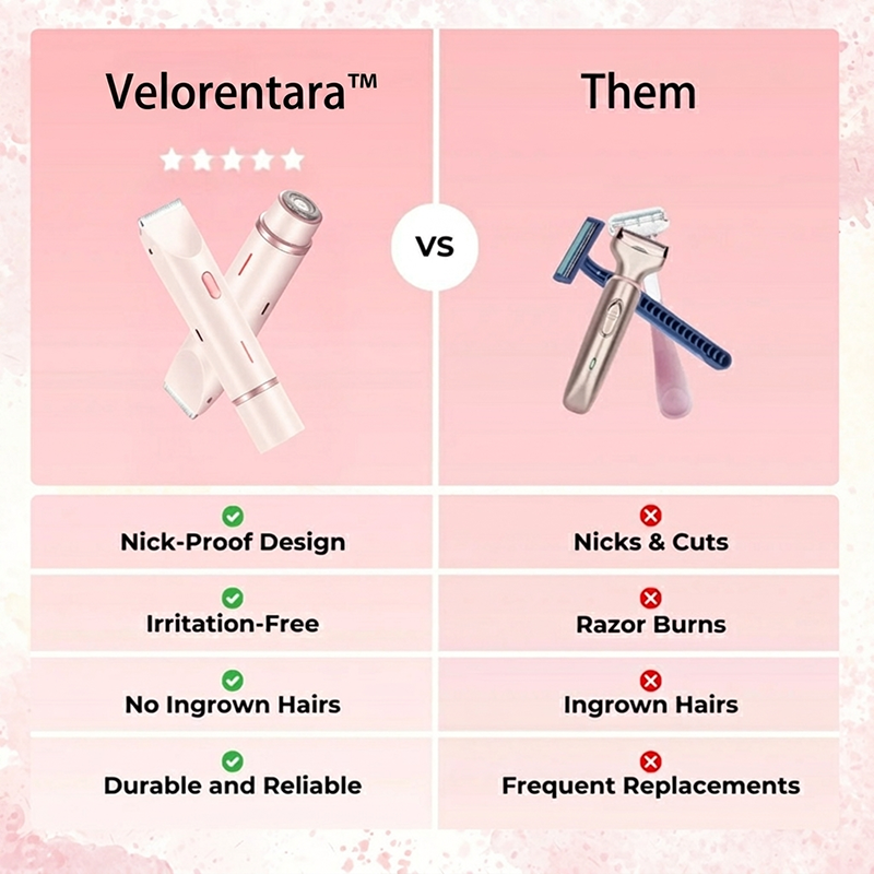 2-in-1 Women’s Electric Hair Remover – Double Head Shaver