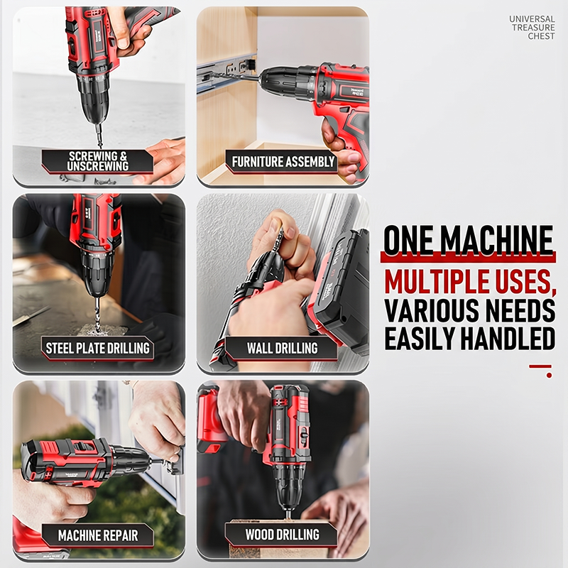 Multifunctional Household Electric Drill And Repair Tool Set