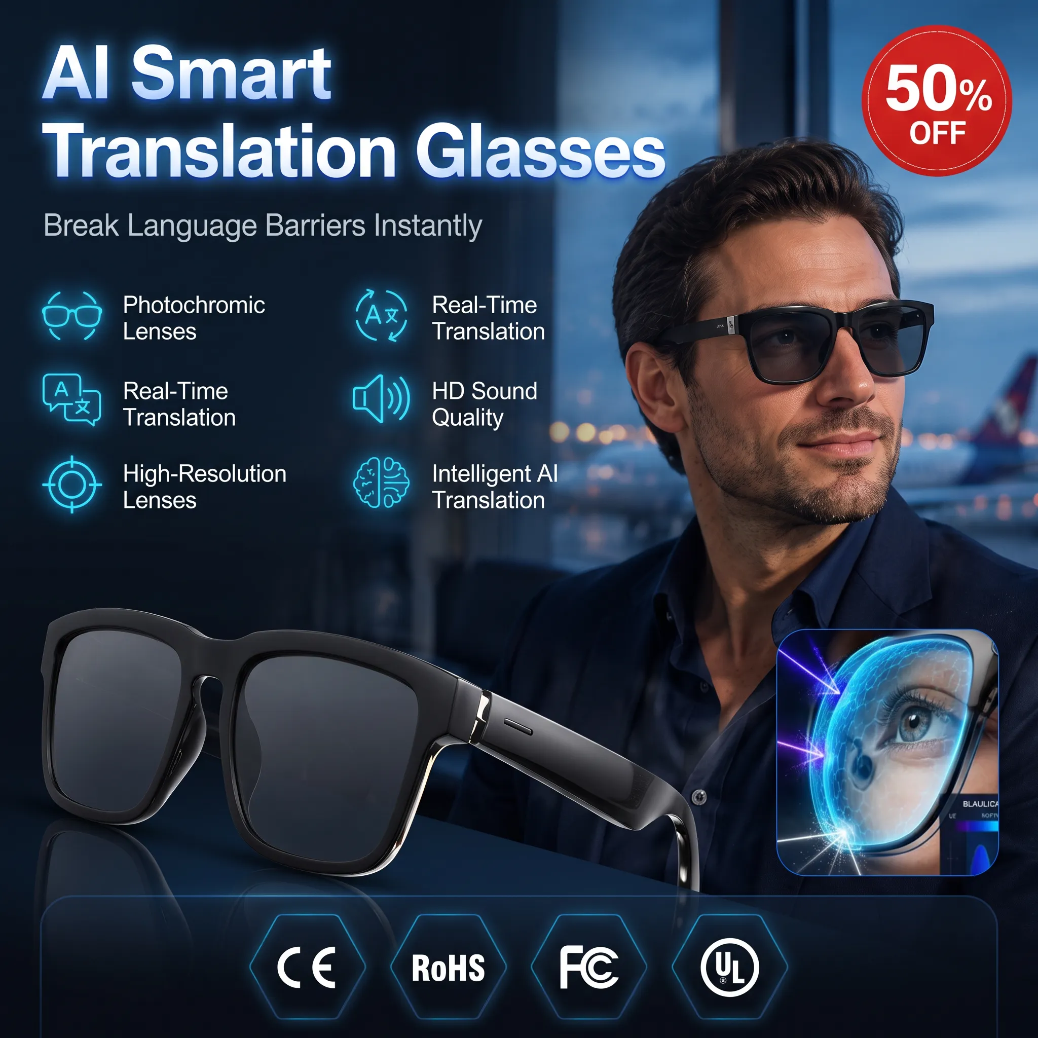 AI Smart Glasses Translation