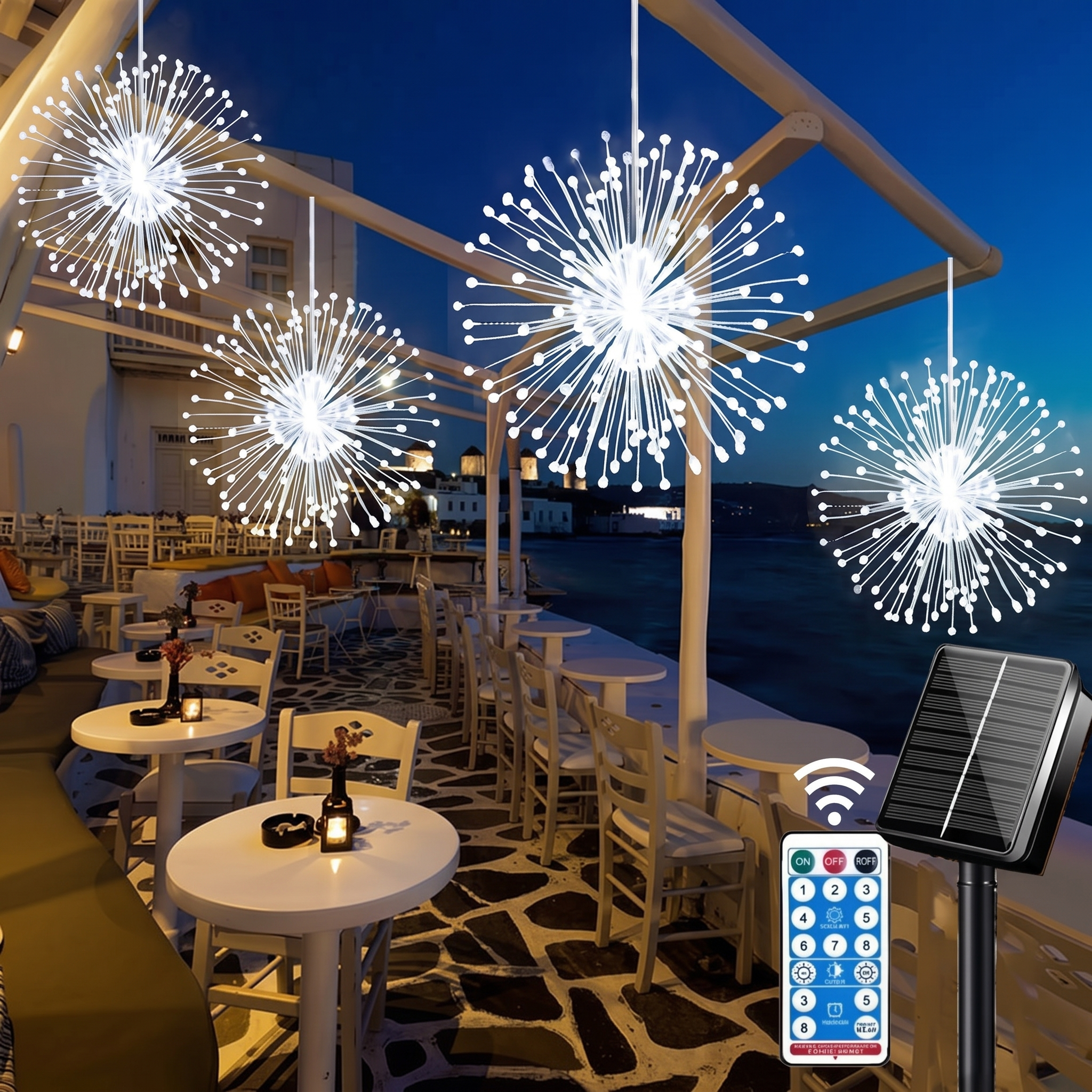 🔥4-Pack Solar Fireworks Lights — 480 LEDs