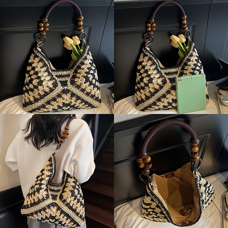 🔥handmade Woven Tote Bag With Inner Pouch