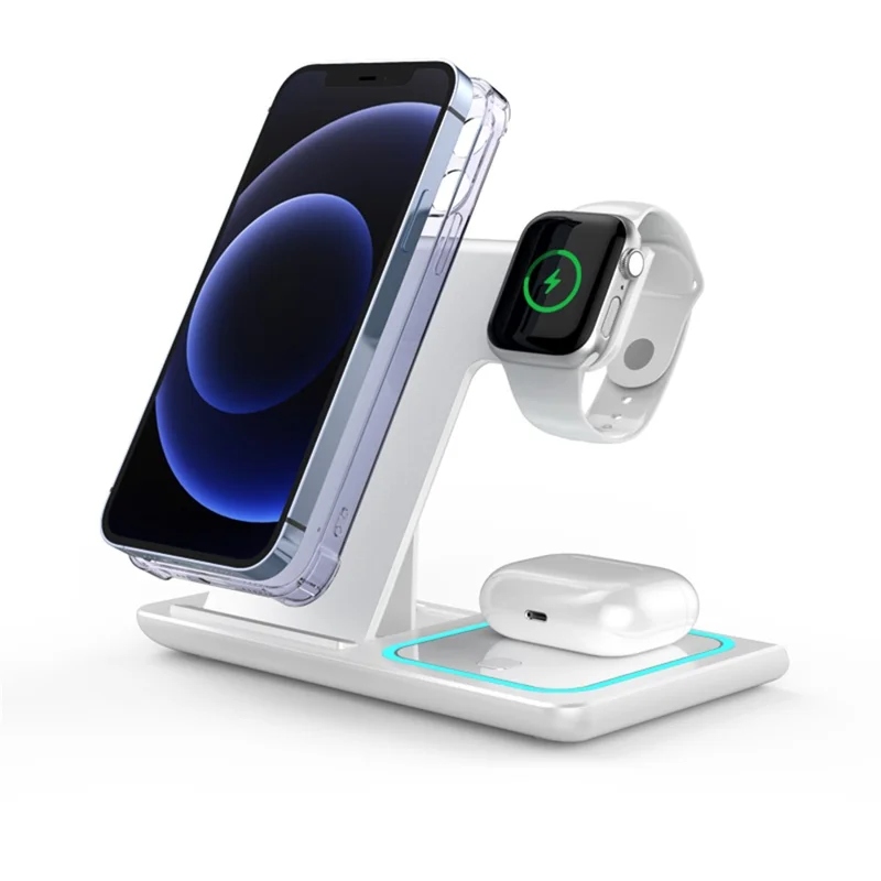 Foldable 3-in-1 Wireless Charging Station | 15W Fast Charging