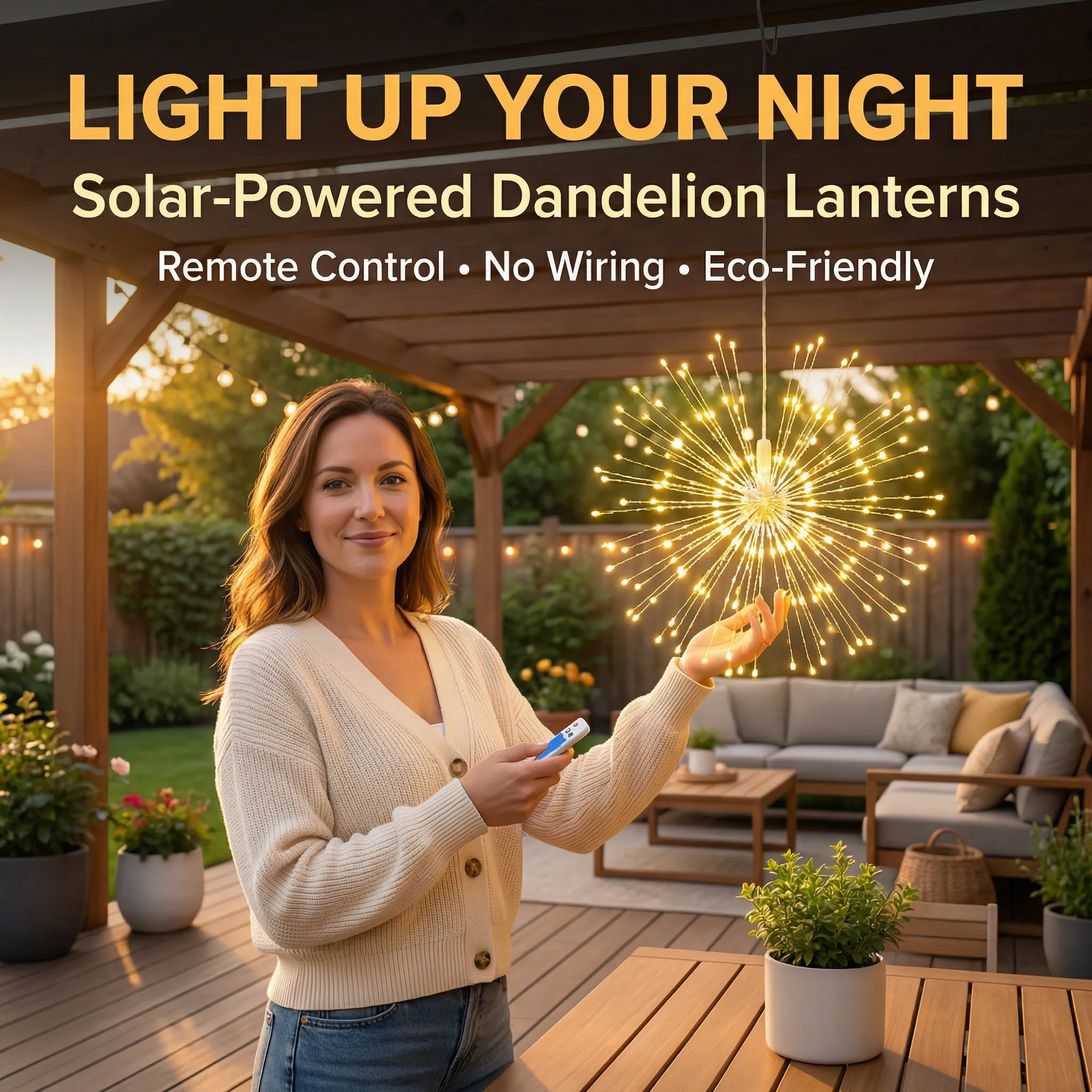 🔥4-Pack Solar Fireworks Lights — 480 LEDs