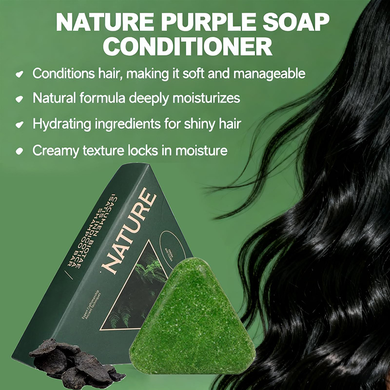 Natural Plant Based Triangle Shampoo Bar Anti Dandruff Hair Strengthening Soap