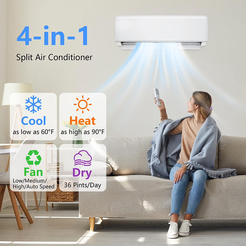9000BTU Cooling and Heating Efficiency Compressor Air Conditioner