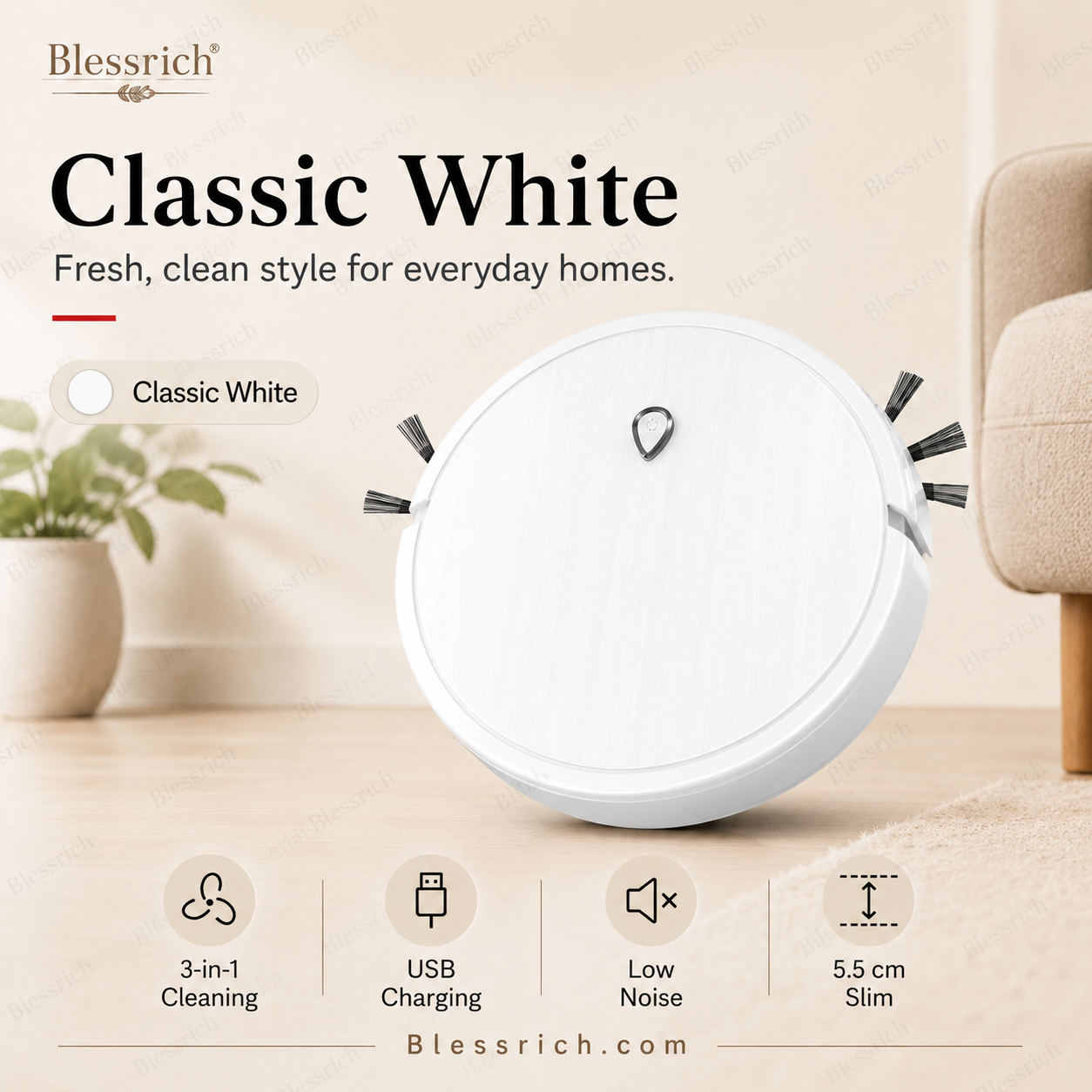 🔥 LAST DAY: 50% OFF 3-in-1 Robot Vacuum Cleaner