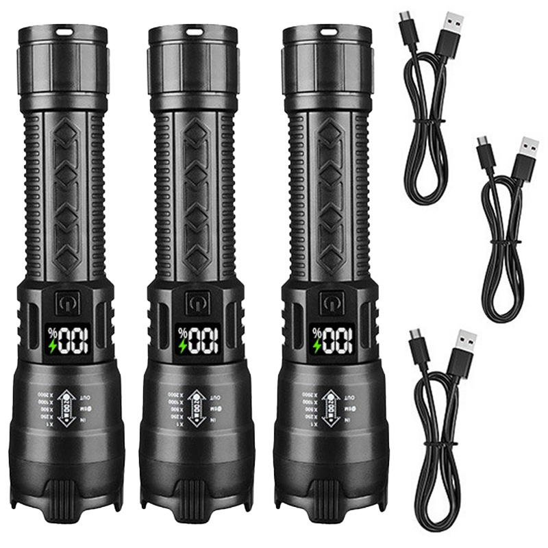 Rechargeable Led Torch - Usb Hand Lantern For Camping, Outdoor, And Emergency Use