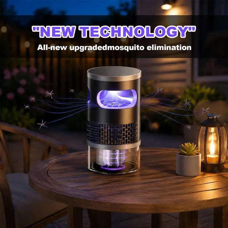 Indoor Insect Trap with Light and Suction Non Zapper Flying Bug Catcher