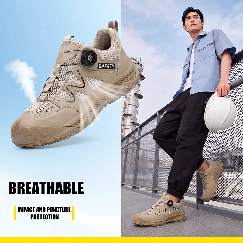 Lightweight Anti-smash Anti-puncture Breathable Insulated Safety Work Shoes With Steel Plate