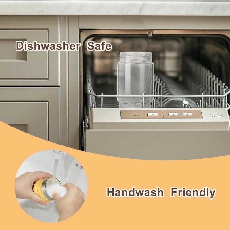 🔥 Hot Sale Discount 46% Off 🍯 Glass Honey Dispenser Kitchen Items No Drip No Mess Leak-free Design With Handle