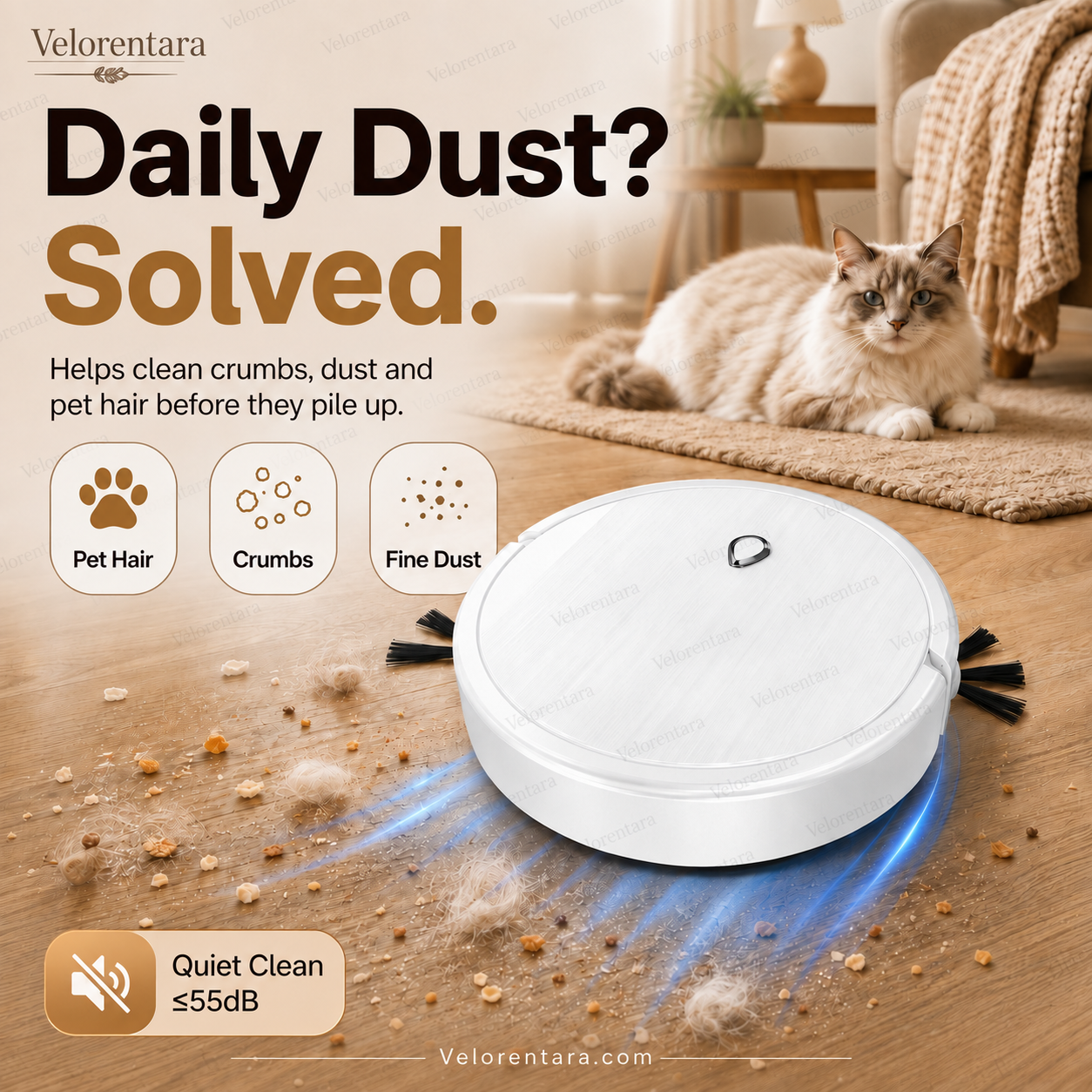 🔥 LAST DAY: 50% OFF 3-in-1 Robot Vacuum Cleaner