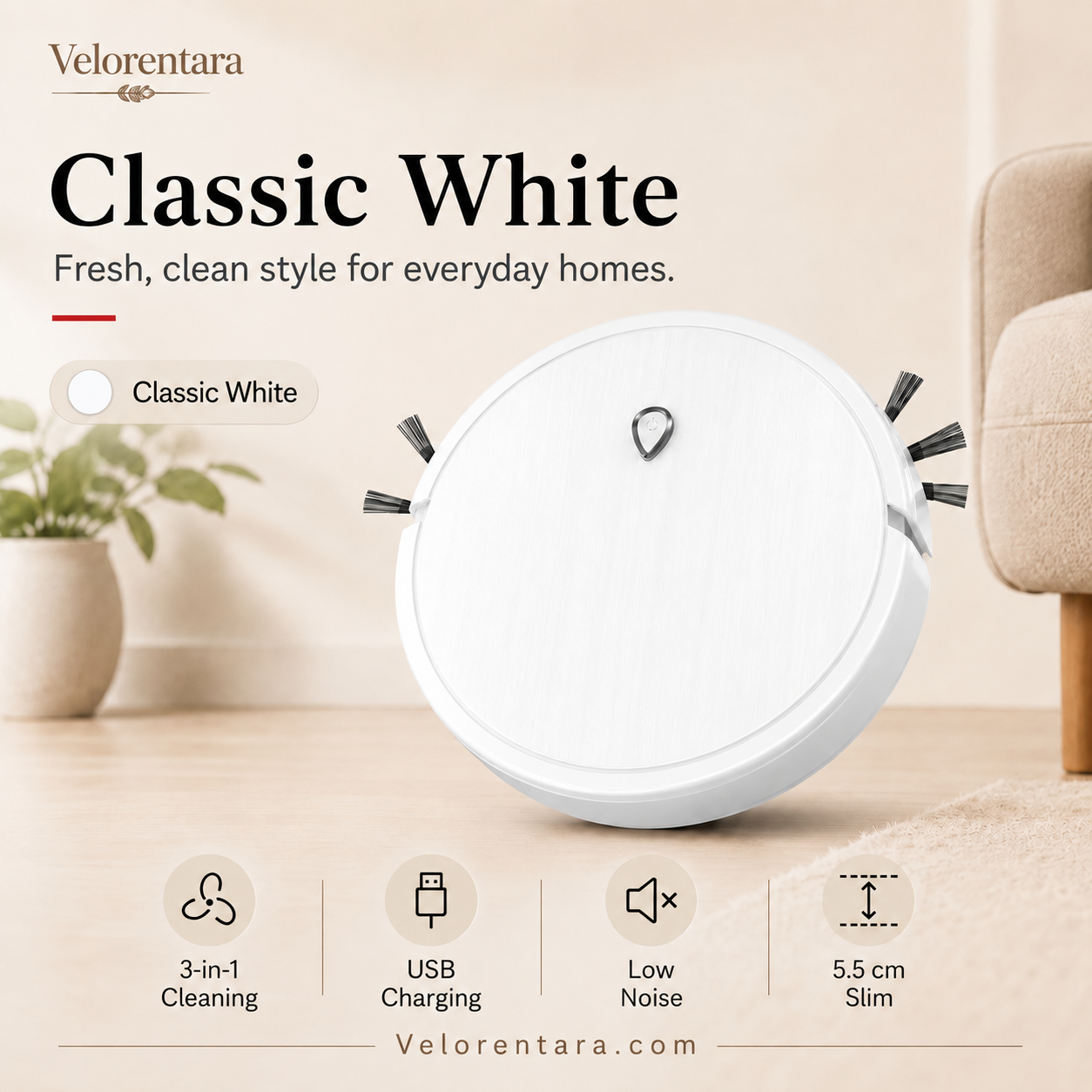 🔥 LAST DAY: 50% OFF 3-in-1 Robot Vacuum Cleaner