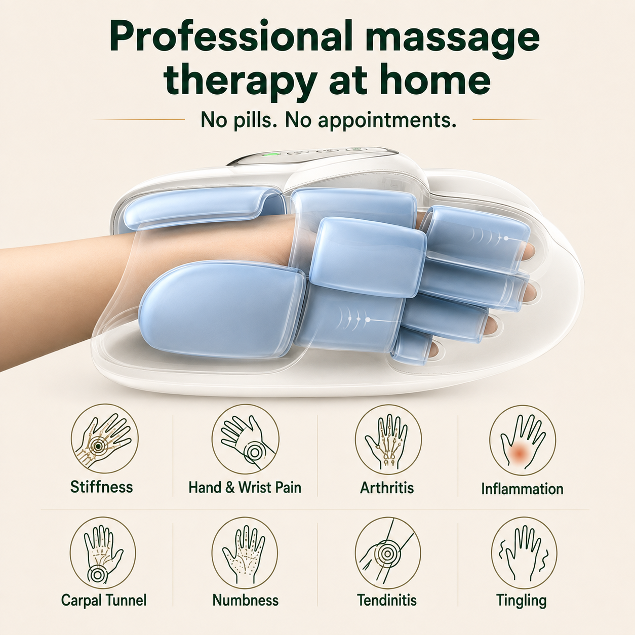 Heated Hand Massager – Deep Compression Therapy