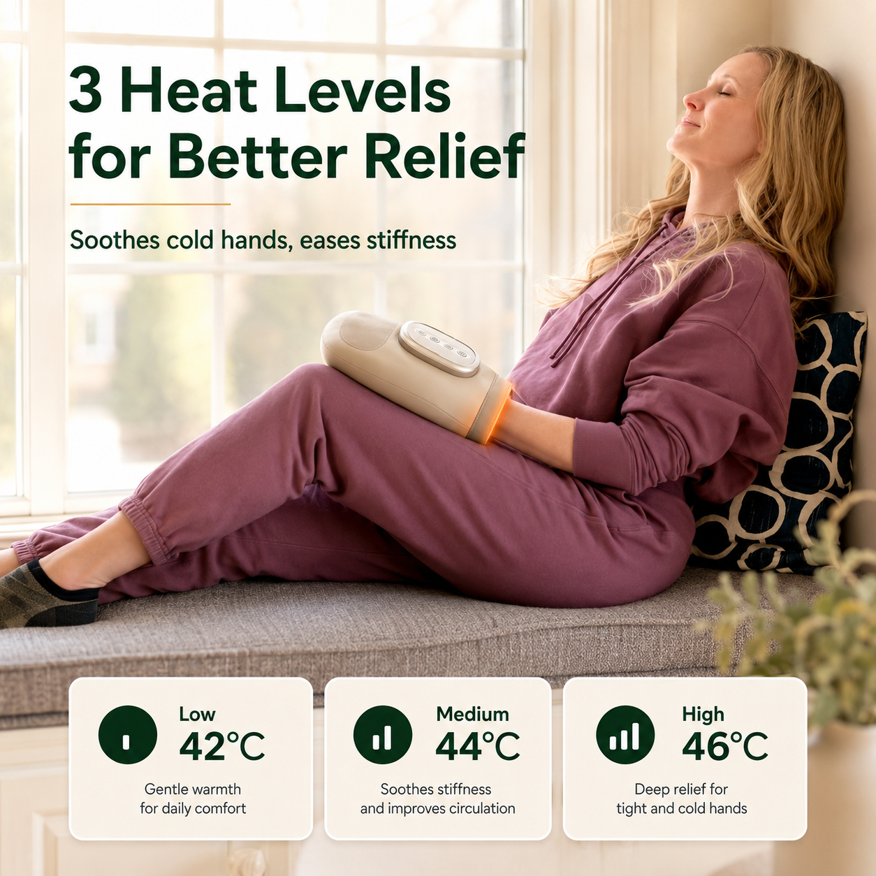 Heated Hand Massager – Deep Compression Therapy