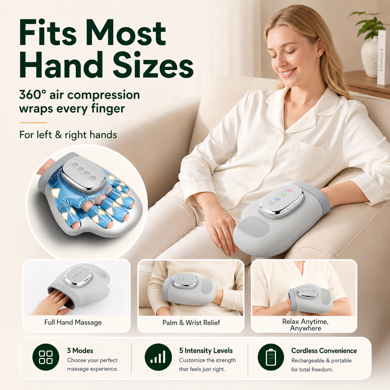 Heated Hand Massager – Deep Compression Therapy