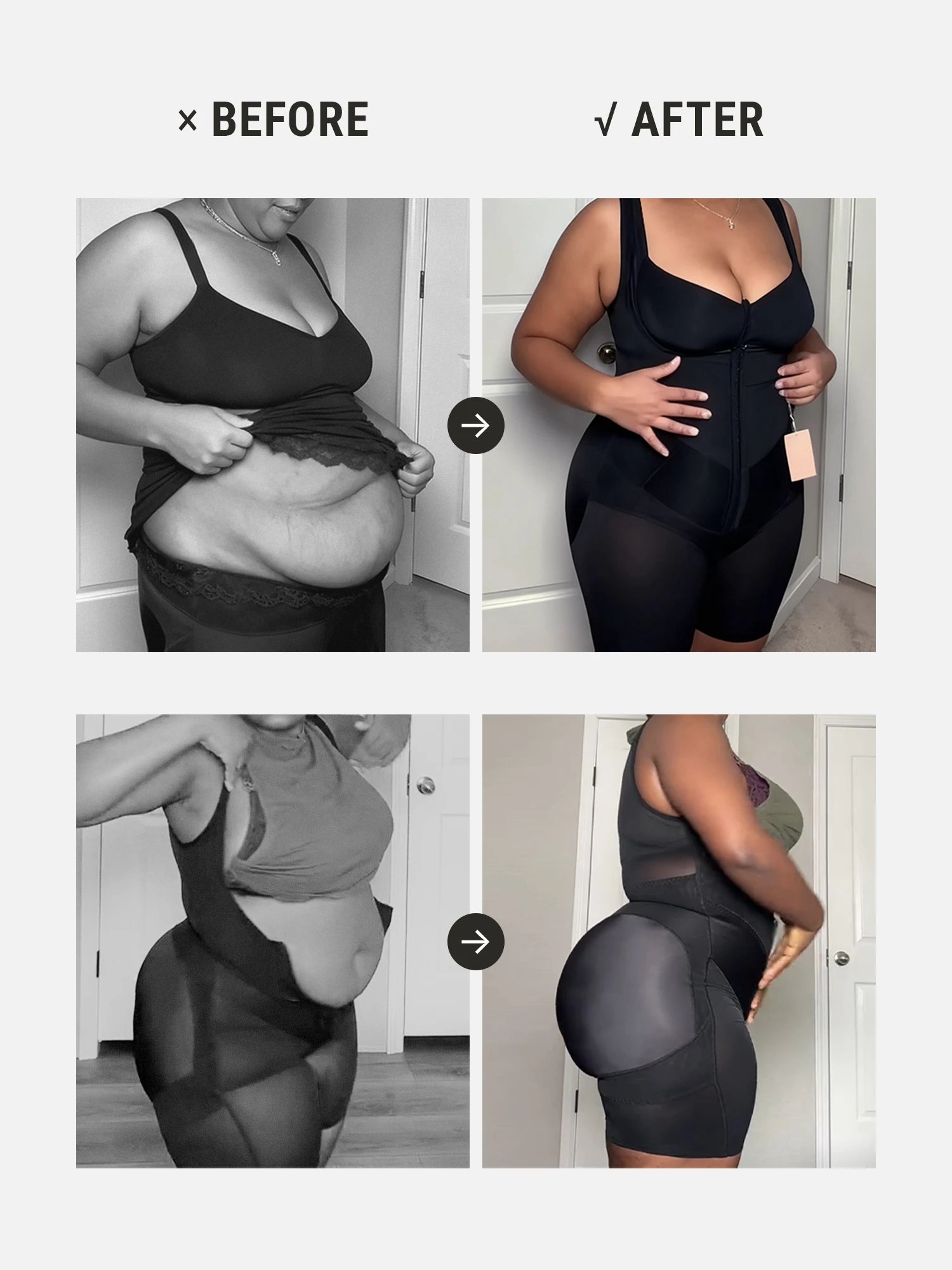 V-Shaped Faja Tummy Control Butt Lift Bodysuit