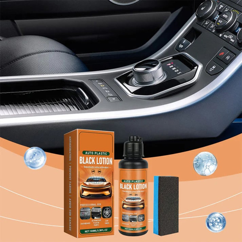 Automotive Plastic & Trim Restorer – Interior & Exterior Revitalizer With Applicator Pad