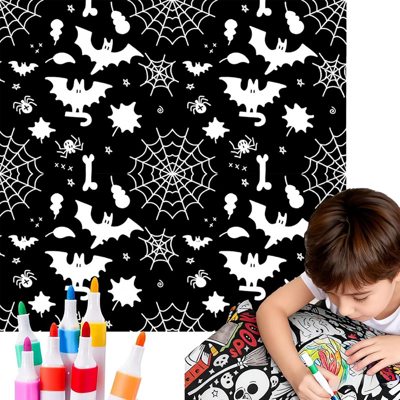 DIY Coloring Blanket Kit With 24 Markers