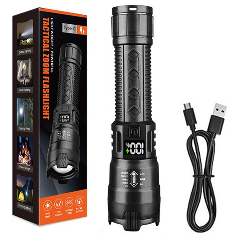 Rechargeable Led Torch - Usb Hand Lantern For Camping, Outdoor, And Emergency Use