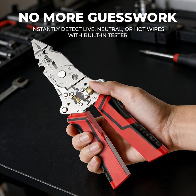 16-in-1 Wire Stripper & Twister Pliers with Voltage Tester