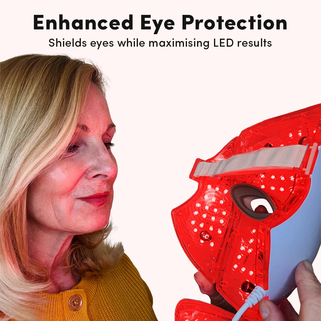 LED & Microcurrent Mask for Lifting Jowls, Cheeks, and Lower Face