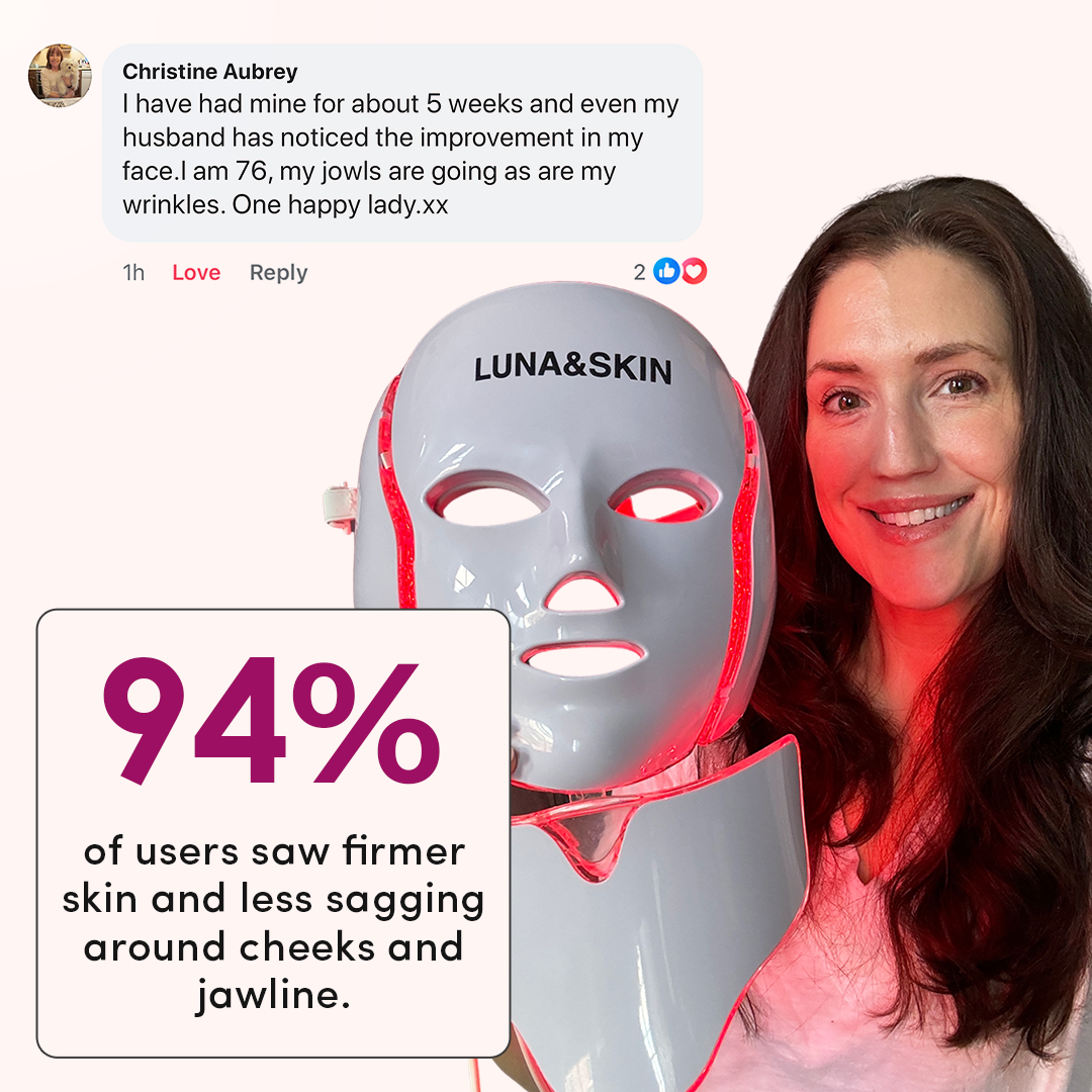 LED & Microcurrent Mask for Lifting Jowls, Cheeks, and Lower Face