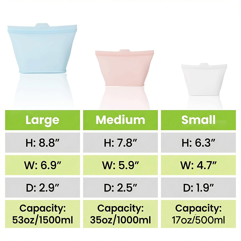 Reusable Silicone Food Storage Bags