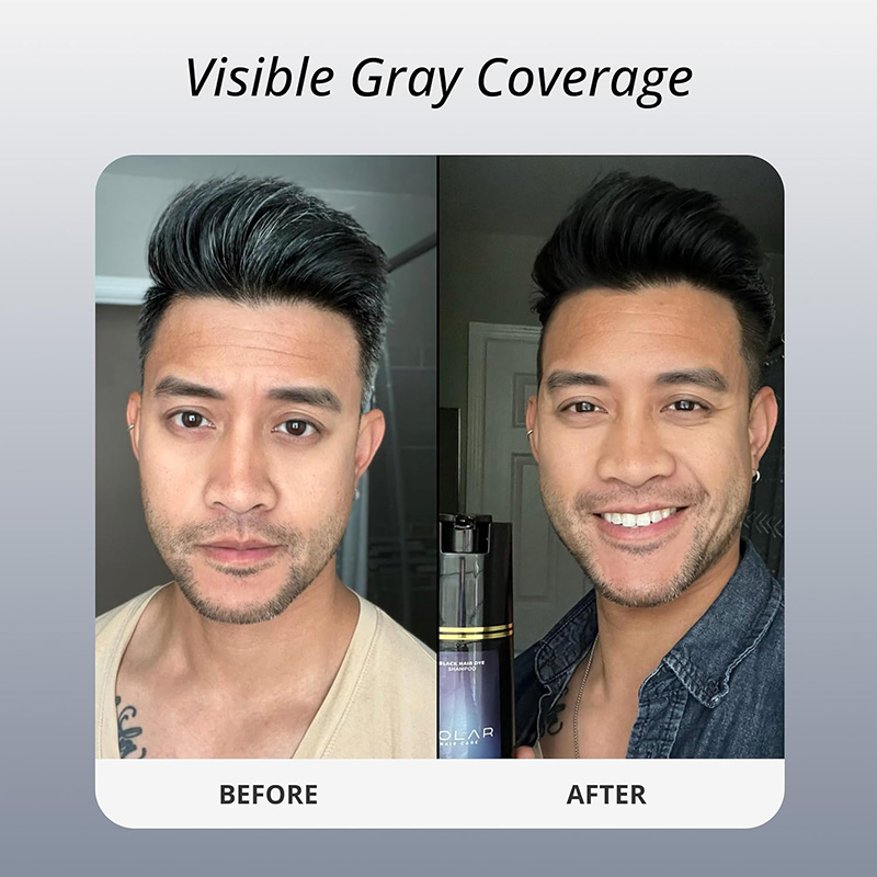 Instant Dye Shampoo | Jet Black Hair Dye Color Shampoo For Gray Coverage