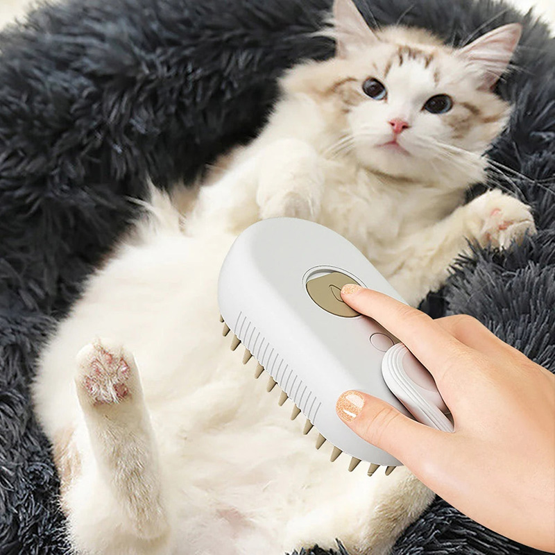 3-in-1 Electric Pet Steam Brush