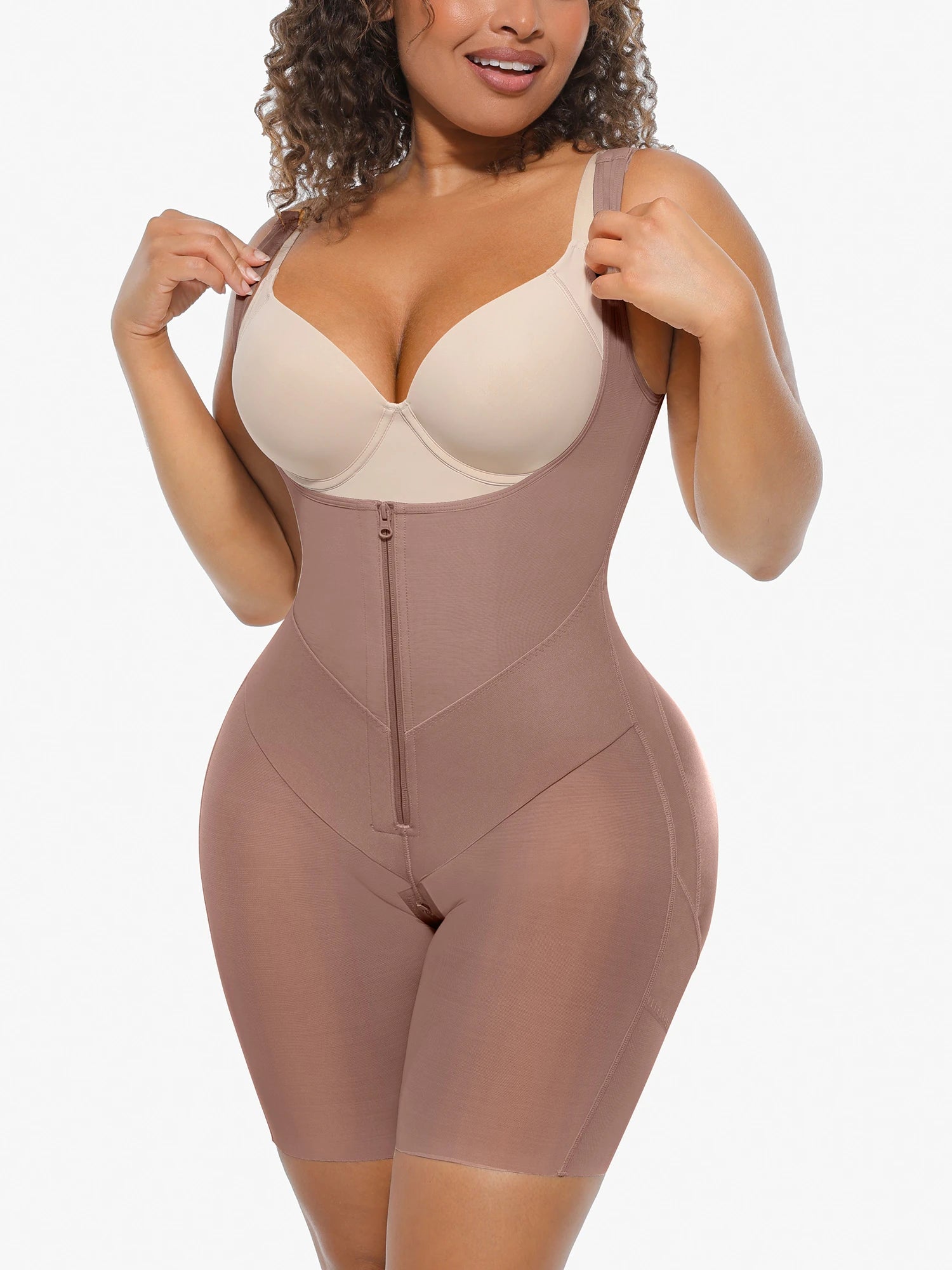 V-Shaped Faja Tummy Control Butt Lift Bodysuit