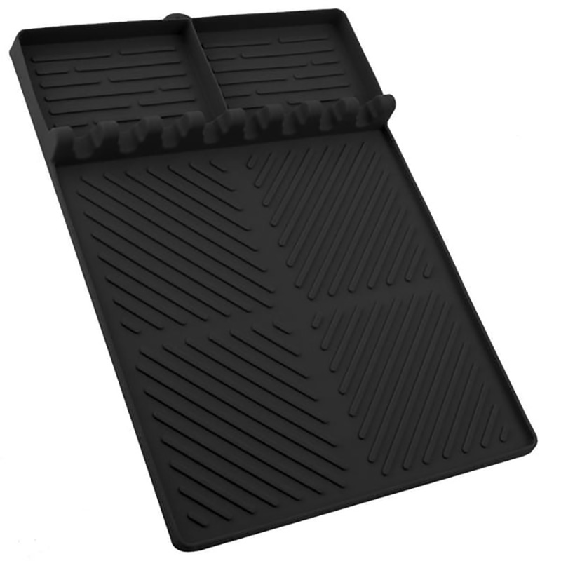 Silicone Grill Side Shelf Mat,Non-slip Heat-resistant