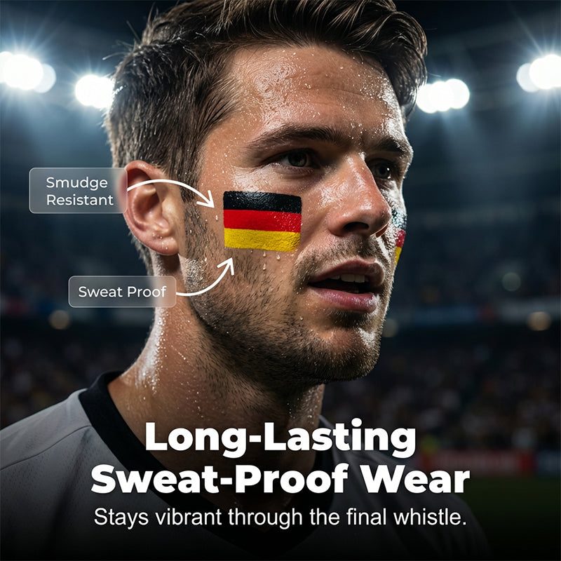 ⚽🏆national Flag Face Paint Stick for Sports Fans