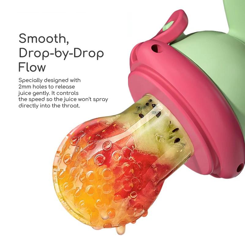 Baby Push-Feed Fruit Feeder & Teether — Dinosaur Set