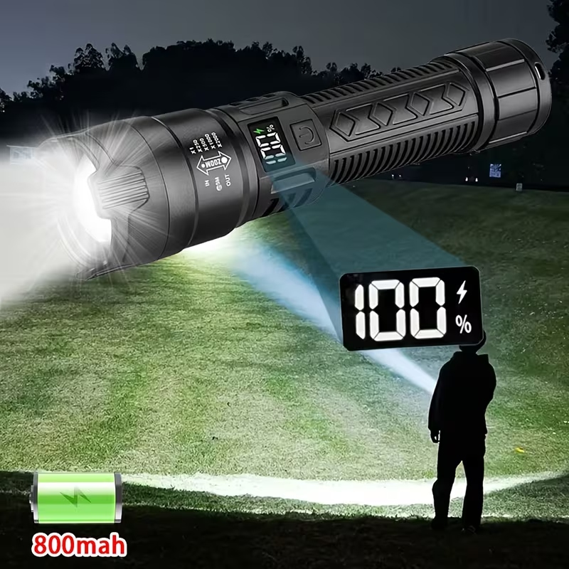 Rechargeable Led Torch - Usb Hand Lantern For Camping, Outdoor, And Emergency Use