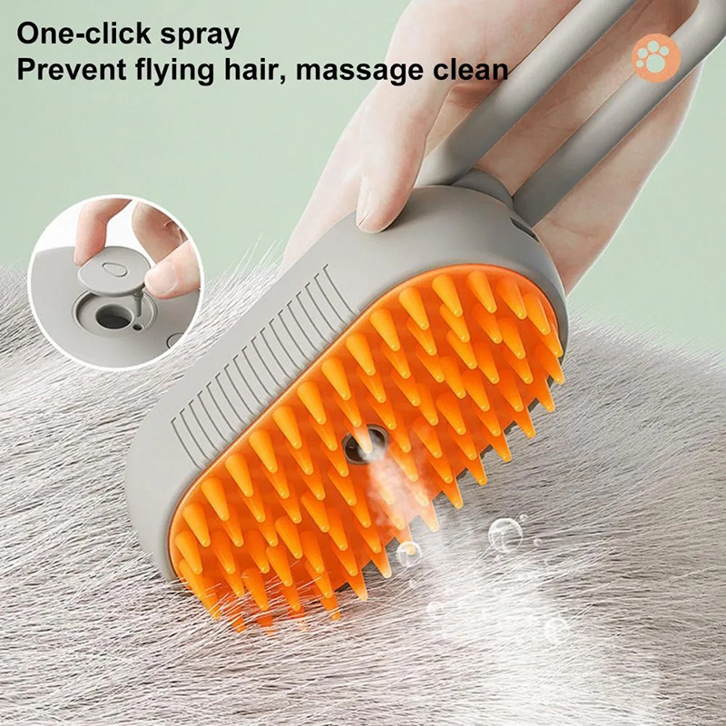3-in-1 Electric Pet Steam Brush