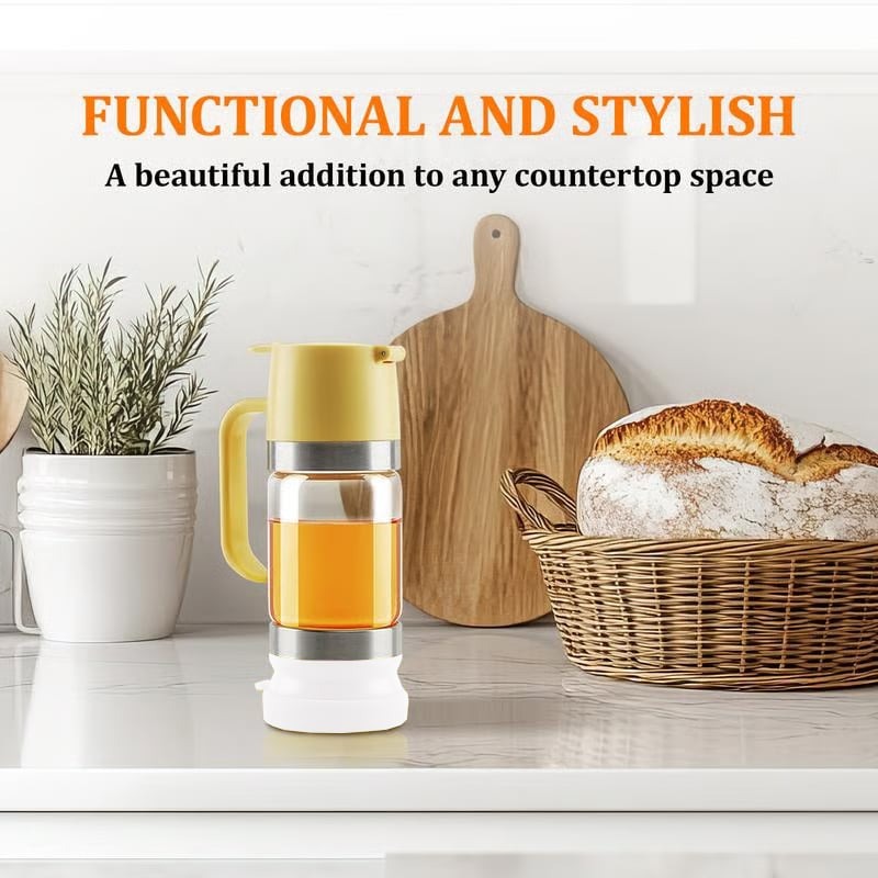 🔥 Hot Sale Discount 46% Off 🍯 Glass Honey Dispenser Kitchen Items No Drip No Mess Leak-free Design With Handle