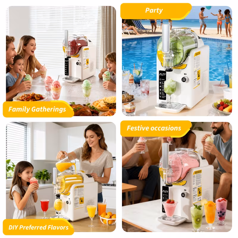 2in 1 ice cream maker slushie machine for home 88oz slushy machine maker needed self cleaning drink machine 5 for margarita frappes Product details 6