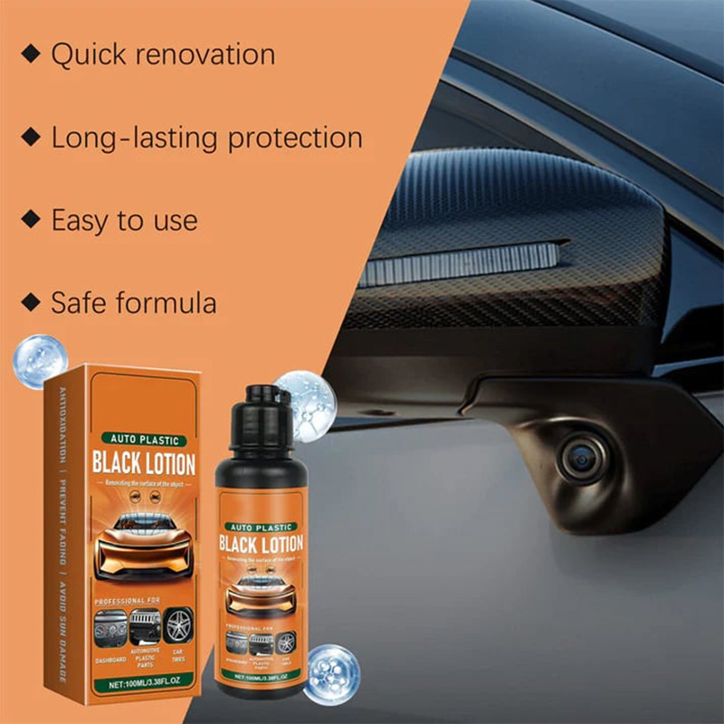 Automotive Plastic & Trim Restorer – Interior & Exterior Revitalizer With Applicator Pad