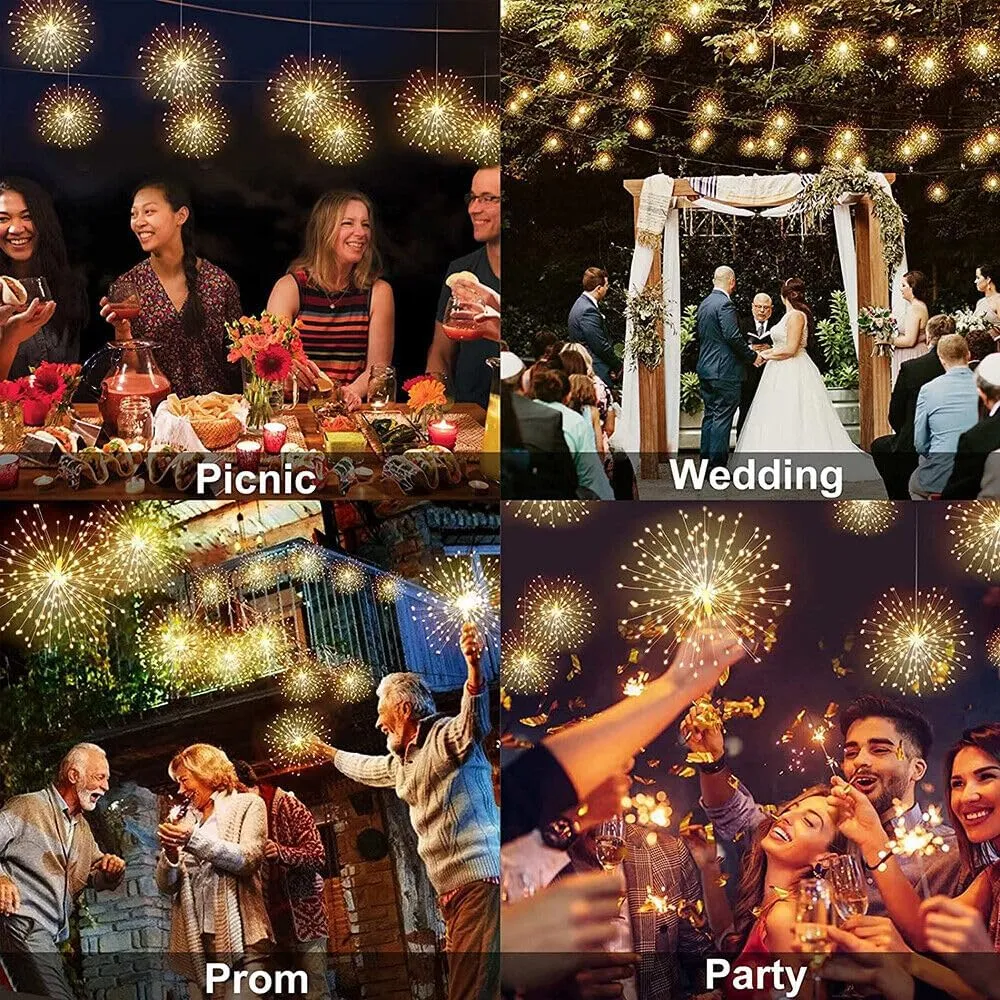 🔥4-Pack Solar Fireworks Lights — 480 LEDs