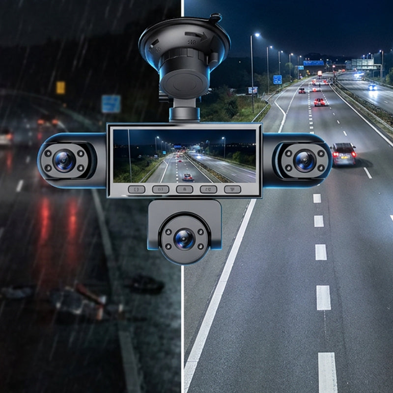 50% OFF! 5‑Lens Panoramic Dash Cam