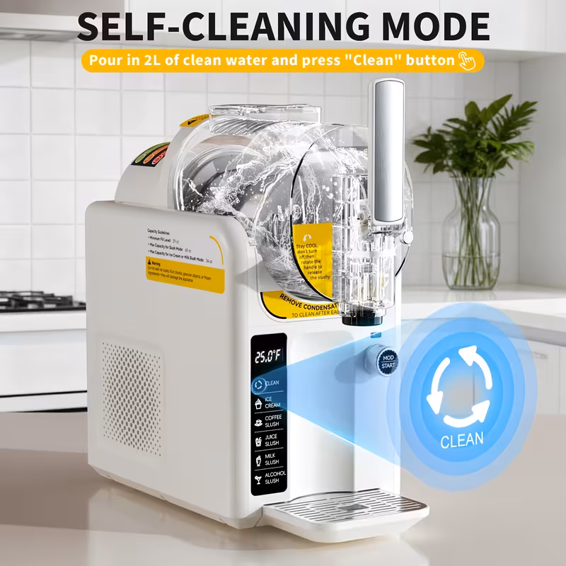2in 1 ice cream maker slushie machine for home 88oz slushy machine maker needed self cleaning drink machine 5 for margarita frappes Product details 5