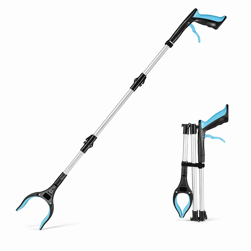 43" Extra Long Grabber Reacher Tool – Heavy Duty with 360° Rotating Jaw & Magnets