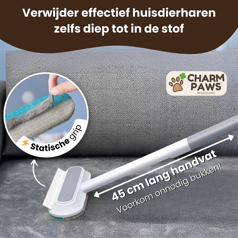 4-in-1 Pet Hair Remover with 17in Handle