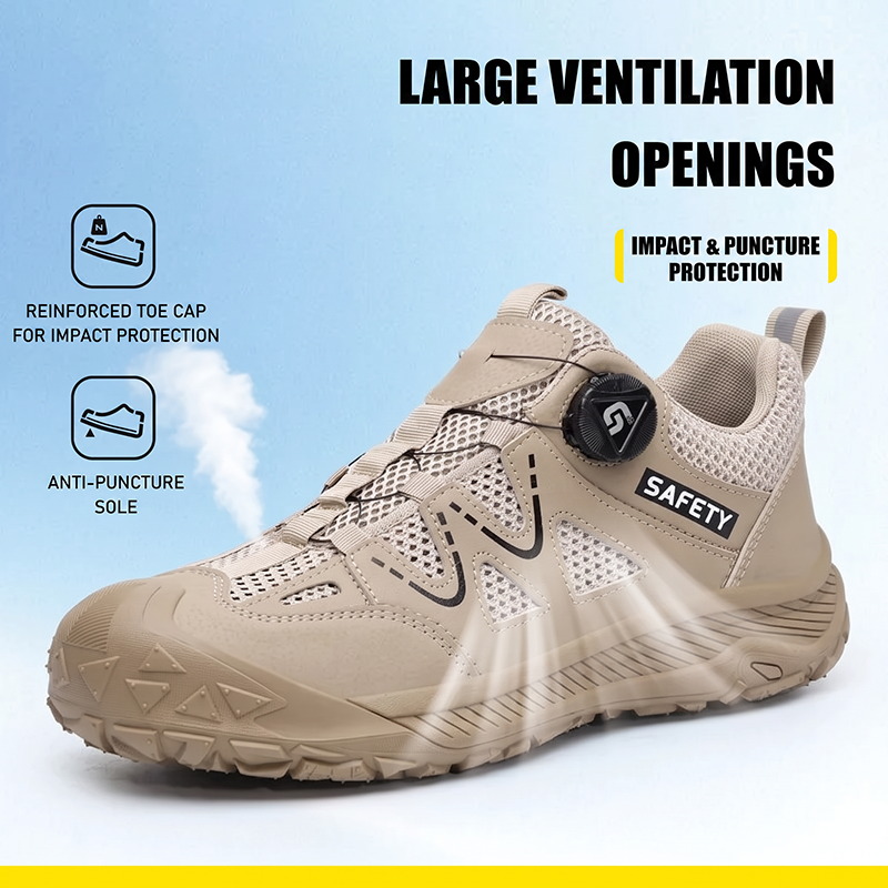 Lightweight Anti-smash Anti-puncture Breathable Insulated Safety Work Shoes With Steel Plate