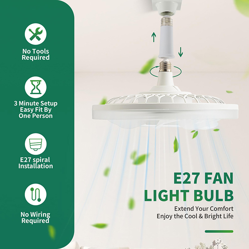 2‑in‑1 LED Ceiling Fan Light