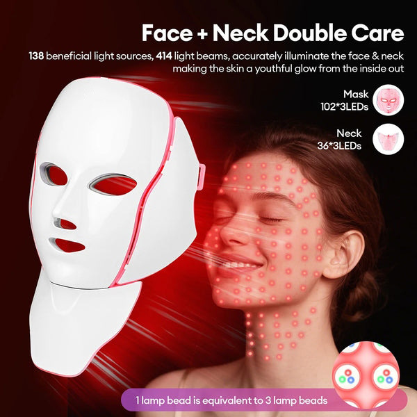 Face + Neck Double Care LED Mask