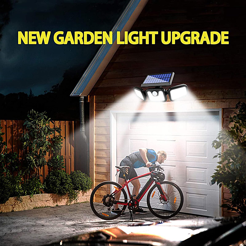 Triple Solar Light – 3-head Adjustable Solar Security Flood Light with Motion Detection