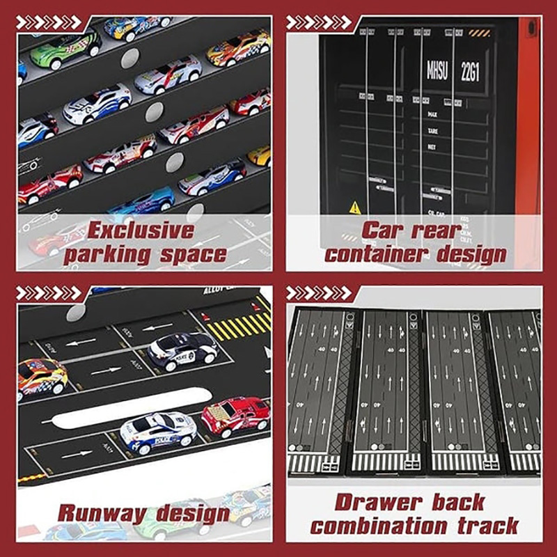 48 Mini Pull-back Cars with Built-in Garage Set