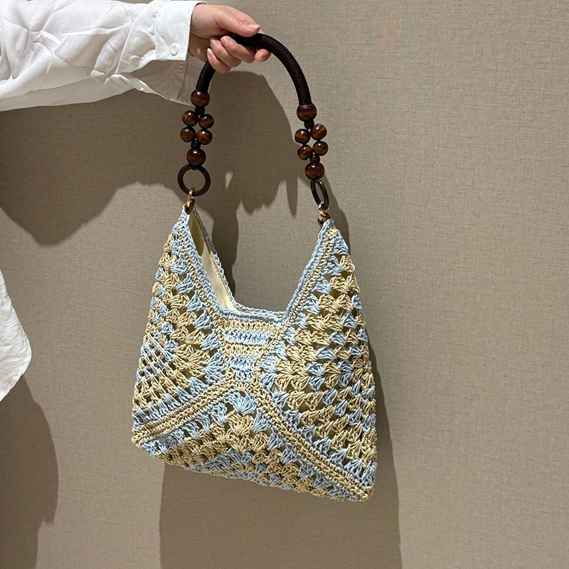 🔥handmade Woven Tote Bag With Inner Pouch